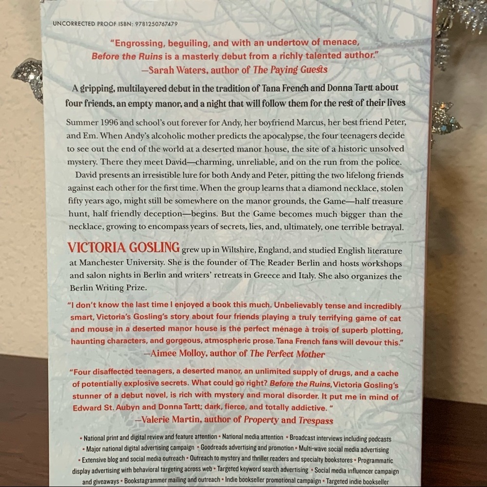 Before the Ruins by Victoria Gosling Paperback Advanced Copy Suspense Thriller - Picture 3 of 5